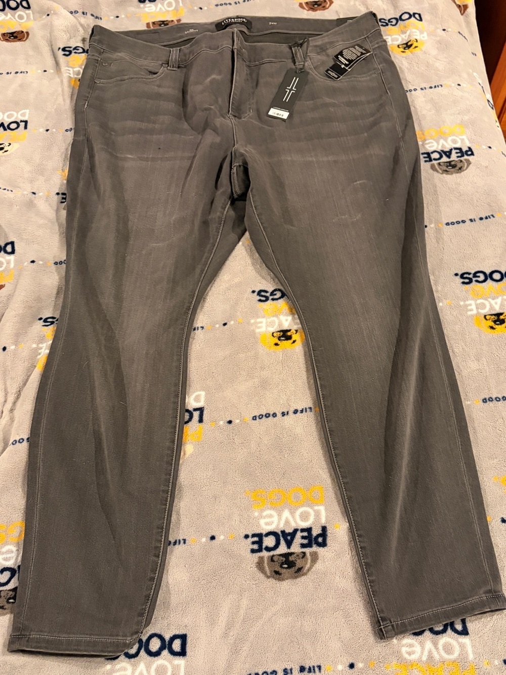NWT Liverpool plus size 24w Gray Skinny Jeans